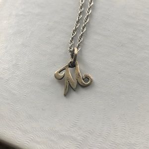 James Avery “M” Charm and Chain
